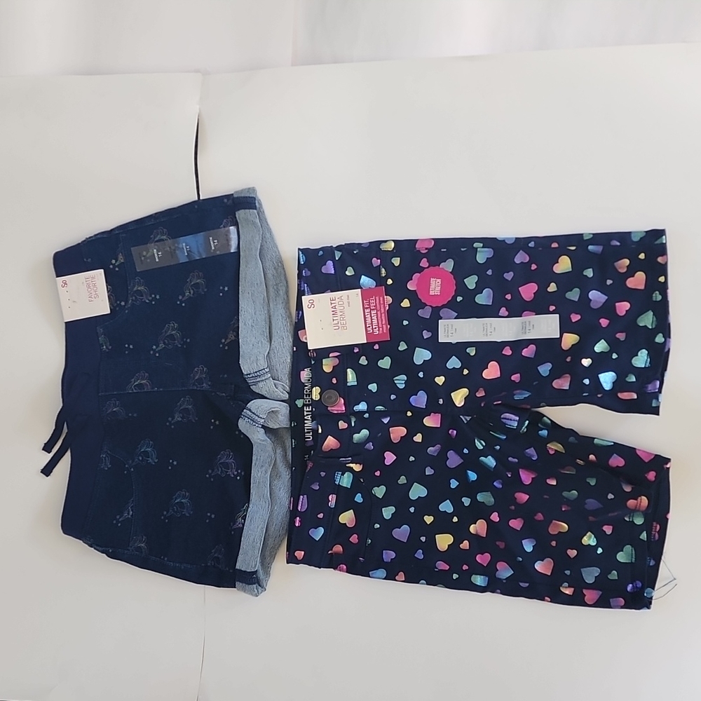 -NWT Girls SO jean shorts sz 14 (2 pair)